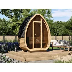 Fjordholz Fass-Sauna Luxe-1 Plus – Premium Qualität für Ihren Garten