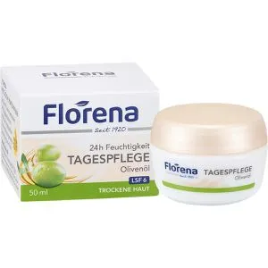 Florena Tagescreme Bio-Olivenöl 50 ml - Tagespflege mit Bio-Olivenöl, spendet natürliche Feuchtigkeit und pflegt die Haut sanft.