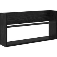vidaXL Magazinregal Schwarz Eichen-Optik 60 x 12 x 30 cm - Modernes wandmontiertes Magazinregal aus robustem Holzwerkstoff, ideal für die platzsparende Organisation von Zeitschriften in jedem Raum.