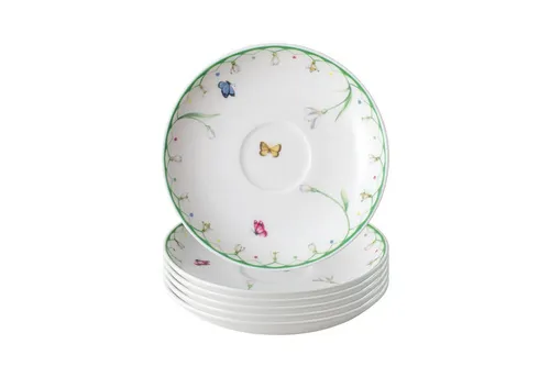 Villeroy & Boch Colourful Spring Mokka- / Espressountertasse 6er Set - Thermobehälter mit fröhlichem Design, perfekt für stilvolles Servieren von Espresso und ideal für Kaffeeliebhaber. Mikrowellensicher und spülmaschinenfest.