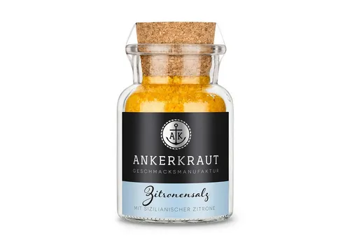 Ankerkraut Gewürz Zitronensalz, Zitronensalz, 160g im Korkenglas