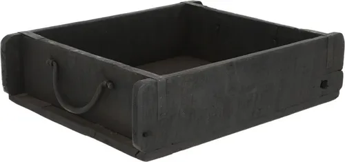 Novaliv Holzkiste Vintage Schwarz – Einzigartige Ziegelform aus recyceltem Altholz - Aufbewahrungsboxen, jede Kiste ist ein Unikat mit besonderem Charme. Ideal zum Dekorieren und Aufbewahren von Gegenständen, vielseitig einsetzbar in jedem Raum.