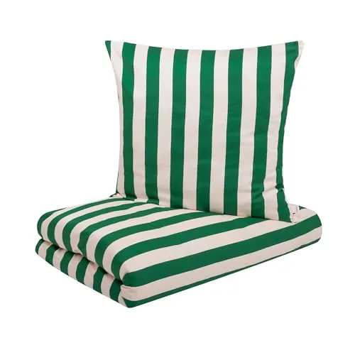 s.Oliver Satinbettwäsche im Streifen-Design in grün von s.Oliver