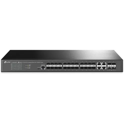 TP-LINK TL-SG300 JetStream Rackmount Gigabit Managed Switch - TL-SG3428XF - Managed Switch mit 128 Gb/s Kapazität, ideal für hohe Netzwerkgeschwindigkeiten und anspruchsvolle Anwendungen.