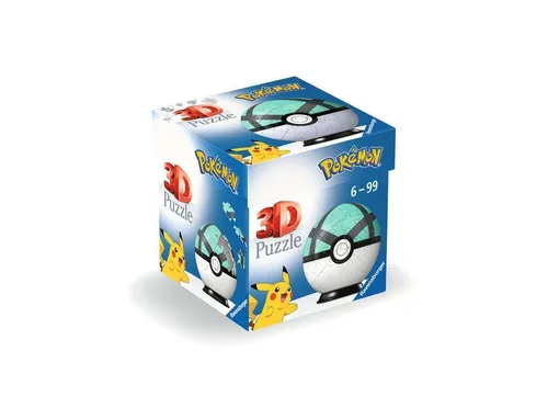 Ravensburger 11581 3D Puzzle Ball Puzzle-Ball Pokémon Netzball Teileanzahl 54
