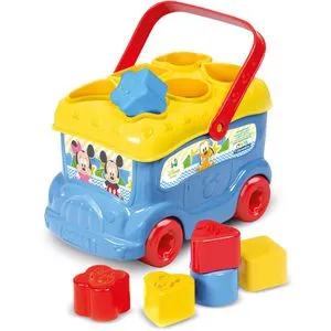 Clementoni Motorikspielzeug Disney Baby Mickey, Steckspiel aus Kunststoff, ab 10 Monate