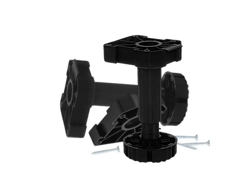 kuechenkonsum Möbelfuß Möbelfuß 85 mm höhenverstellbar 75-103 mm Kunststoff schwarz 4x, (Satz, 4-St), 4x Stellfuß 85 mm verstellbar 75-103 mm