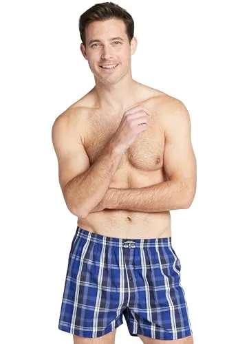 Jockey Webboxer (2er Pack) blau XXL - Herrenunterhosen im praktischen 2er Pack, aus 100% Baumwolle für höchsten Komfort und atmungsaktiven Tragekomfort.