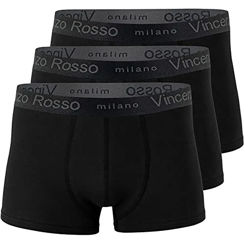 Reslad Boxershorts Herren (12er Pack) Hombre Unterhosen Männer Unterwäsche Men | Boxer Retroshorts bequem & pflegeleicht 12 Stück | Schwarz M