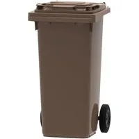 PROREGAL® Mülltrennsystem 120 Liter - Braun - Praktisches Mülltrennsystem aus UV-beständigem HDPE-Kunststoff, ideal für den intensiven Gebrauch. Mit ergonomischen Griffen und Vollgummirädern für einfachen Transport. Perfekt für umweltbewusste Haushalte.