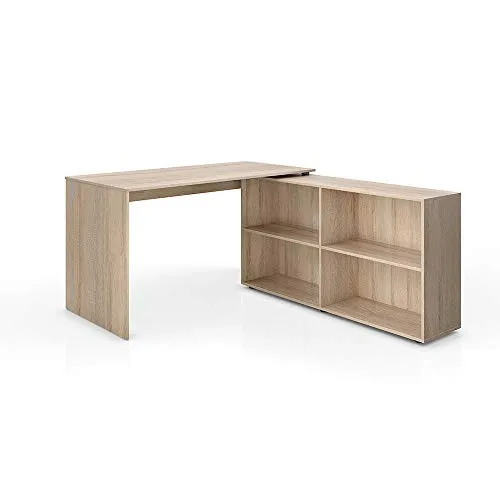 Vicco Eckschreibtisch FlexPlus, Sonoma 137 x 60 cm - Eckschreibtisch mit modernem Design, drehbar und robust. Ideal für platzsparendes Arbeiten im Home Office.