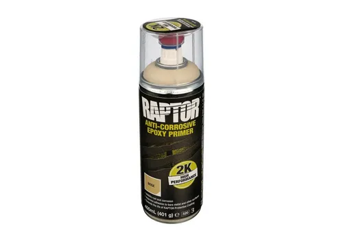 U-POL RAPTOR 2K Rostschutzgrundierung Spray - Hochleistungs-Epoxy Primer in Sprayform für effektiven Korrosionsschutz. Ideal für Stahl, Aluminium und mehr. Verstellbare Düse für präzise Anwendung.