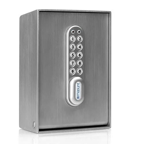 masunt Schlüsseltresor 2140 E Code | digitaler Schlüsselsafe aus V4A Edelstahl - Safes mit innovativer Online-Codevergabe für maximale Sicherheit und korrosionsbeständig, ideal für Außenbereiche und verschiedene Anwendungen.