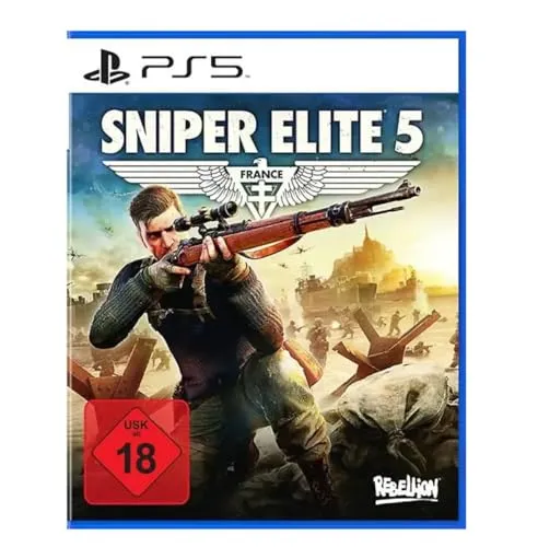 Sniper Elite 5 France - PS5 EU Version, taktische Third-Person-Kämpfe und verbesserte Kill-Cam für ein immersives Spielerlebnis