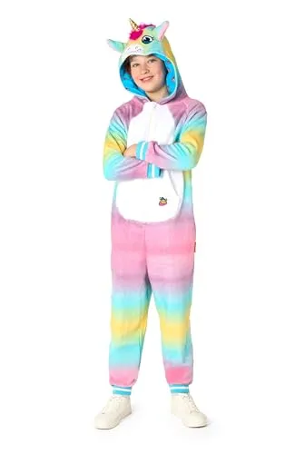 OppoSuits Kinder Einteiliger Pyjamas - Tier-Strampler - Einhorn Onesie - Weiß