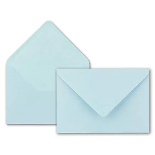 50x Brief-Umschläge in Babyblau