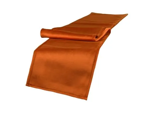 beties - Samt&Sonders Serie - Tischläufer ca. 18x140 cm; dekorative Jeansnaht, aus deutschem Unternehmen in hochwertiger Qualität, Farbe: Rost-Orange
