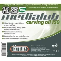 KETTLITZ-Medialub Carving Oil 150 -Kettenöl für Holzschnitzer - Kanister 5 Liter