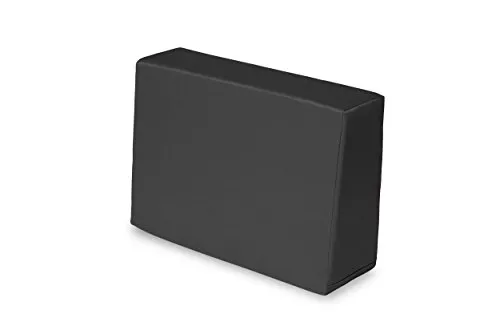 TexDeko Seitenkissen 60x43x20/15cm für Palettenkissen In- & Outdoor wasserabweisend Bezug mit Reißverschluss waschbar (Anthrazit)