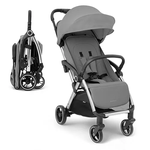 KikkaBoo Eden Buggy Kinderwagen – Leicht & Kompakt, bis 22 kg - KINDERWAGEN FÜR BABYS & KINDER: Ideal für Stadtfamilien und Reisen; mit One-Touch-Faltsystem für müheloses Zusammenfalten und um 360° drehbaren Vorderrädern für sanfte Fahrten.