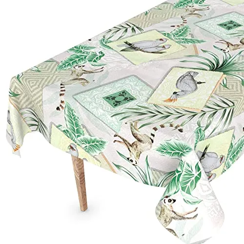 Wachstuchtischdecke Wachstischdecke Tischdecke abwaschbar Gartentischdecke Wachstuch Eckig rund oval 160 x 120cm Schnittkante Exotik