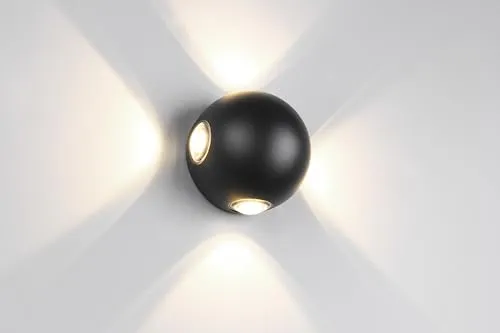 Trio Leuchten LED Außen Wandleuchte Avisio 246760432 - Robuste LED Außen Wandleuchte aus Aluminium Druckguss in Schwarz matt, ideal für den Außenbereich mit IP54 Schutz und warmweißem Licht für optimale Ausleuchtung.