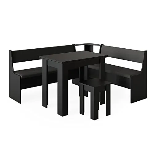 Vicco Eckbankgruppe Roman Schwarz 180x150 cm