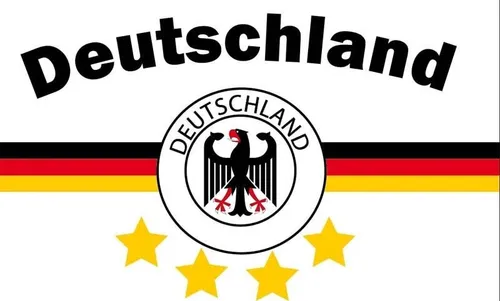 Flagge Deutschland WEISS 4 STERNE 90 x 150 cm Die Mannschaft Weltmeisterschaft