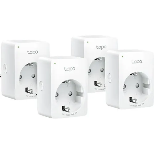 TP-Link Tapo P100 Mini Smart WLAN Steckdose 4er Pack - Smart-Home-Steckdosen mit Fernzugriff, kein Hub notwendig, ideal zur Automatisierung Ihrer Geräte und Energieeinsparung.