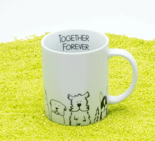 Könitz Porzellan Henkelbecher Funny Dogs (Hund, Hunde) 330 ml