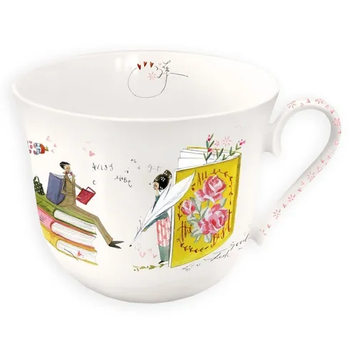 Tasse, Porzellantasse LESEFREUDE | Bücher 11,5cm 0,4l Grätz Verlag