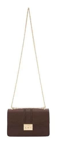 Seidenfelt Roros East-West Umhängetasche - 23 cm in dark brown - Ranzen, Taschen & Rucksäcke: Stilvolle Umhängetasche aus langlebigem Polyurethan, ideal für den täglichen Gebrauch und perfekt für Frauen, die Wert auf Eleganz legen.