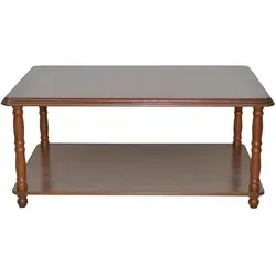 moebel-direkt-online Couchtisch Martha, eleganter Tisch mit gedrechselten Holzbeinen - Couchtisch mit gedrechselten Massivholzbeinen, praktischer Ablagefläche und warmer, natürlicher Optik – ideal für stilvolle Wohnräume.