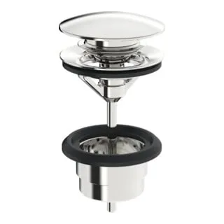 Hansa Push-Open Ablaufventil mit Clic Clac Funktion - Sanitärinstallation mit druckbetätigtem Push/Push Mechanismus, ideal für einen komfortablen und schnellen Verschluss von Standard-Waschtischen.