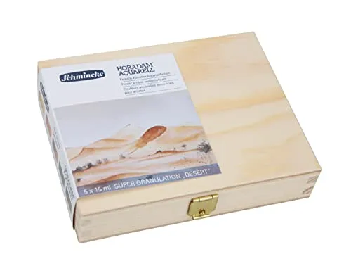 Schmincke HORADAM® AQUARELL Super Granulation Set Wüste - Schreibutensilien, 5 Tuben mit supergranulierenden Farbtönen für beeindruckende Farbwechsel und natürliche Strukturen, ideal für Wüstenlandschaften.