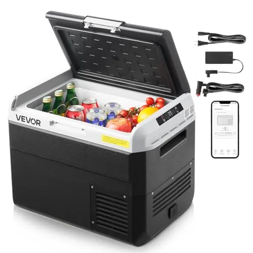 VEVOR Kompressor Kühlbox 30 L – Tragbarer Autokühlschrank mit App-Steuerung