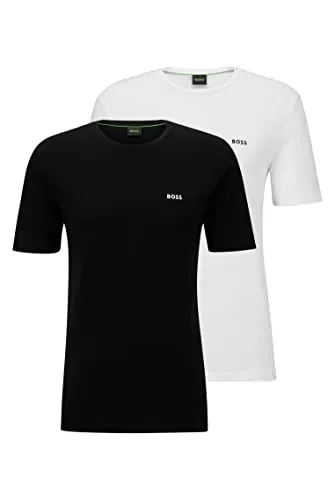 BOSS Herren T-Shirt 2-Pack - T-Shirts für Herren; Hochwertige Stretch-Baumwolle für optimalen Tragekomfort und perfekte Passform in Größe L.