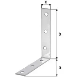 GAH Alberts Stuhlwinkel 100x100x19mm Edelstahl, edelstahl rostfrei