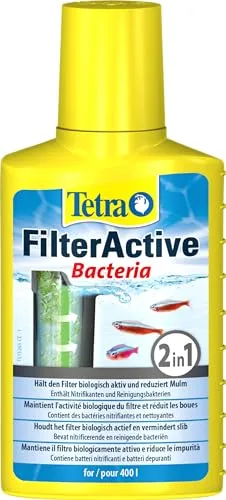 Tetra FilterActive Bacteria - 2in1 Mix für klares Wasser - Wasseraufbereitung für Aquarien mit lebenden Starterbakterien, die Schadstoffe abbauen und die Filterleistung optimieren.