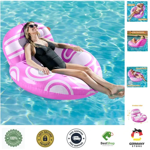 Aufblasbare Pool Liege Wasser Schwimmendes Sofa mit Rückenlehne Griffen