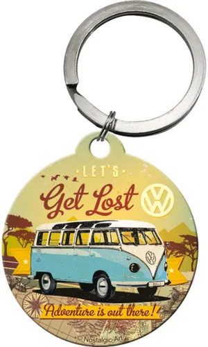 Schlüsselanhänger - VW Bulli Lets get lost 4 cm