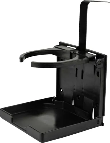 CARTREND Auto Getränkehalter klappbar Dosenhalter Flaschenhalter Trinkhalter Becherhalter für Lüftung mit Klemmbügel, schwarz