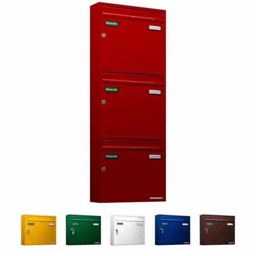 Briefkästen Rot von AL Briefkastensysteme