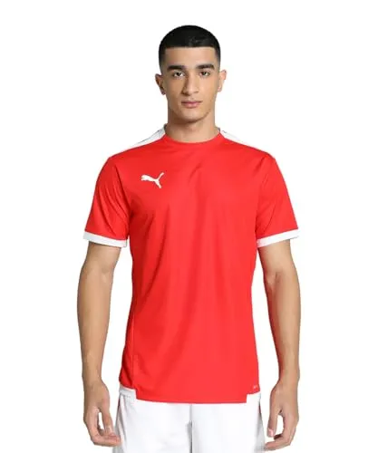 PUMA Herren Teamliga Jersey Shirt, Puma Red-puma White, S EU