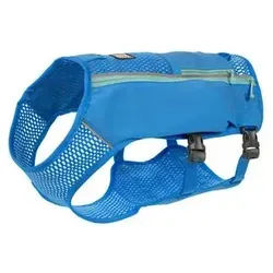 Ruffwear Trail Runner Running Weste Blue Pool M - Bequeme Laufweste für Hunde, mit verstellbarem Rucksack-Design und reflektierenden Elementen für Sicherheit beim Outdoor-Abenteuer