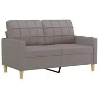 vidaXL 2-Sitzer-Sofa Taupe 120 cm - Sofa in modernem Design, ideal zum Entspannen und Plaudern. Strapazierfähiger Stoff und robustes Metallgestell sorgen für Langlebigkeit und Komfort.