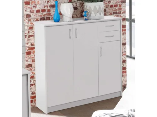 Stella Trading Kommode weiß mit Schubladen 109x112x35 cm