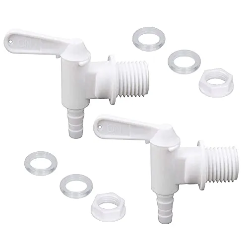 MWJC 2 Stück Abfüllhahn für Bierkübel aus Kunststoff Wasserhahn für Eimer zu Hause, Wasserhahn, Fass, Getränkespender, für Gäreimer Homebrew, Herstellung von Wein, Bier