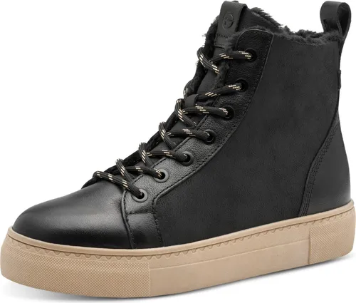 Tamaris Damen Stiefel aus Leder in Schwarz, Größe 42