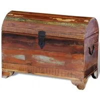 Vintage Aufbewahrungstruhe aus recyceltem Massivholz - vidaXL - Vorratsgefäße & -gläser: Handgefertigte Truhe aus Altholz, einzigartiges Vintage-Design, ideal zur stilvollen Aufbewahrung in jedem Raum.